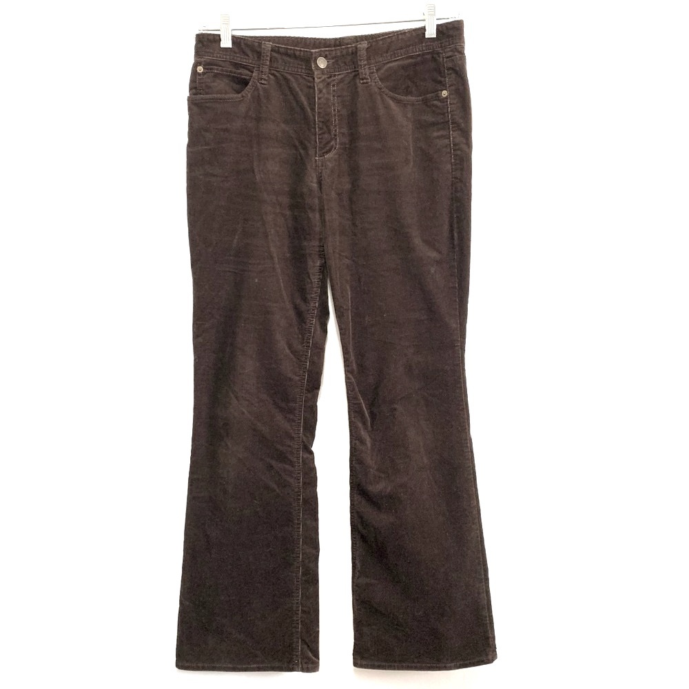 Eddie Bauer Brown Corduroy Flare Leg Pants